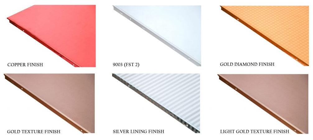 CONCEALED / CLIP-IN CEILING SYSTEM Coating & Material standard
