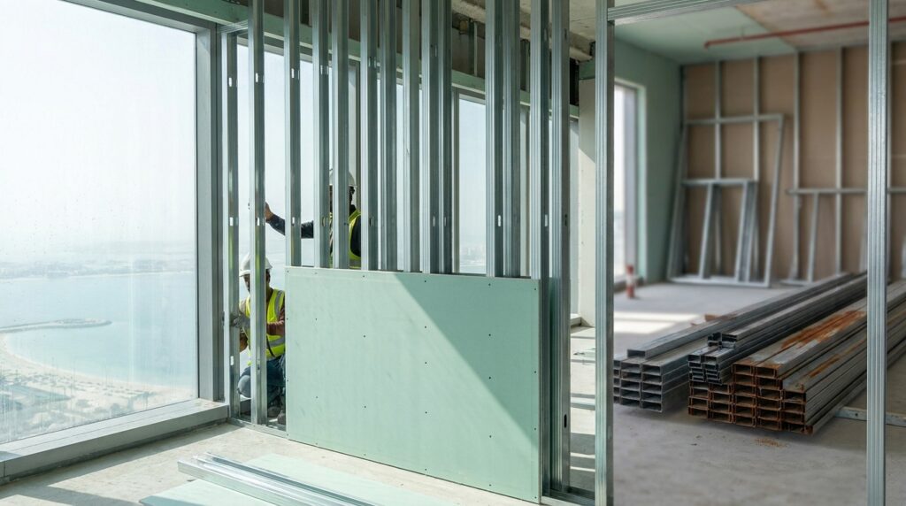 Aluminium drywall profiles UAE