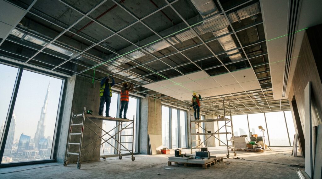 Suspended ceiling installation UAE