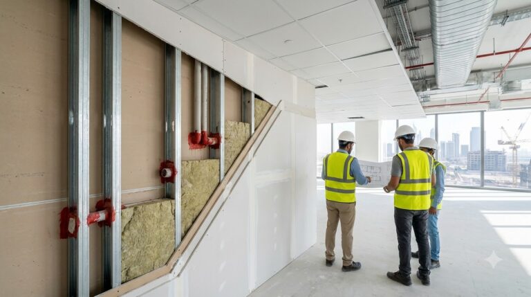 how to achieve fire rated partition walls in UAE